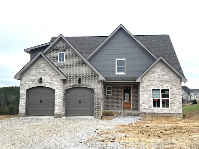 view of front facade featuring a garage