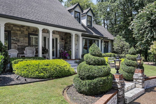 view of front of house with covered porch