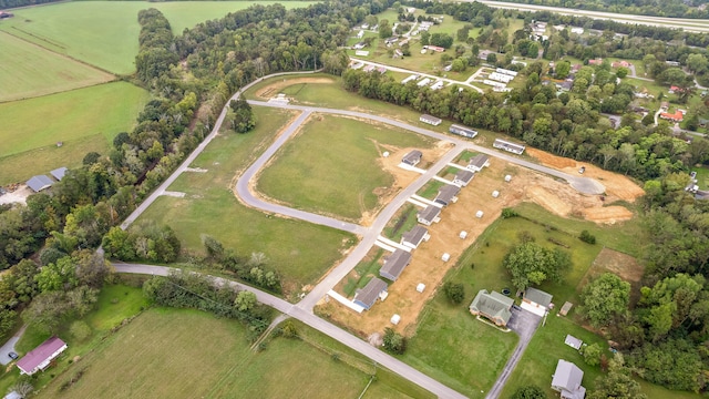 drone / aerial view featuring a rural view