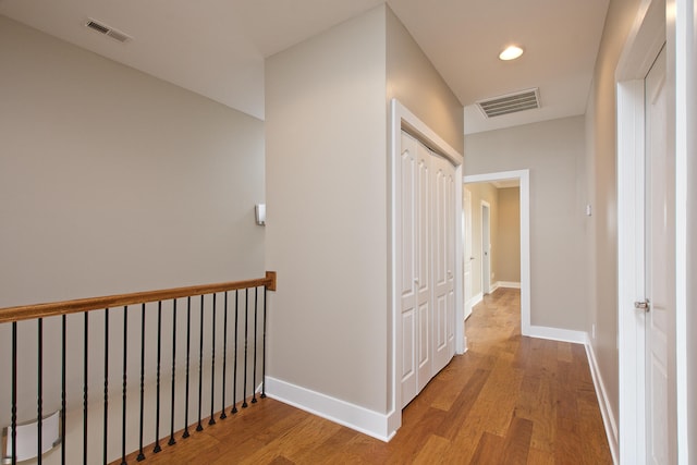 hall featuring light hardwood / wood-style floors