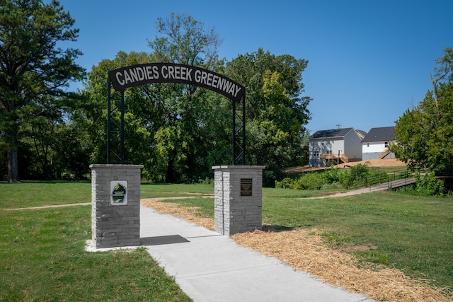 view of community with a yard