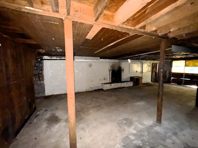 view of basement