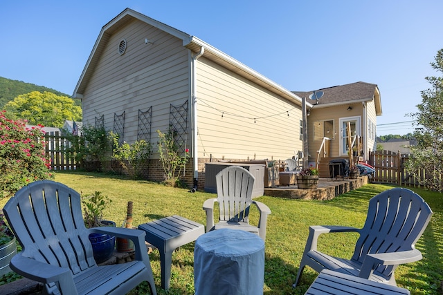 exterior space with a lawn