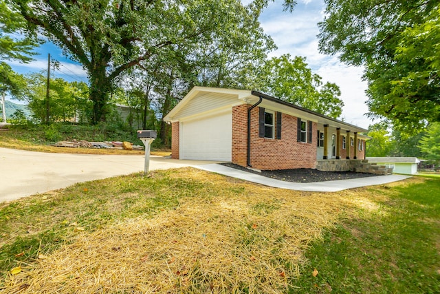 view of home's exterior featuring a lawn