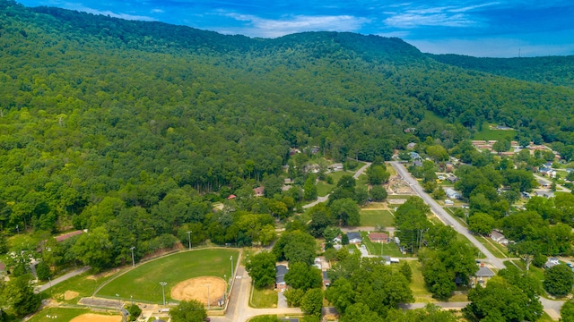 bird's eye view with a mountain view