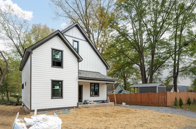 view of rear view of property