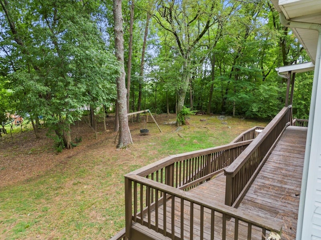 view of wooden terrace