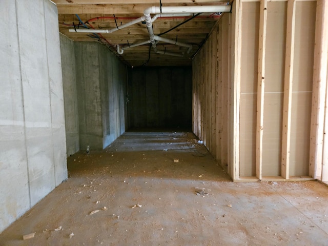 view of basement