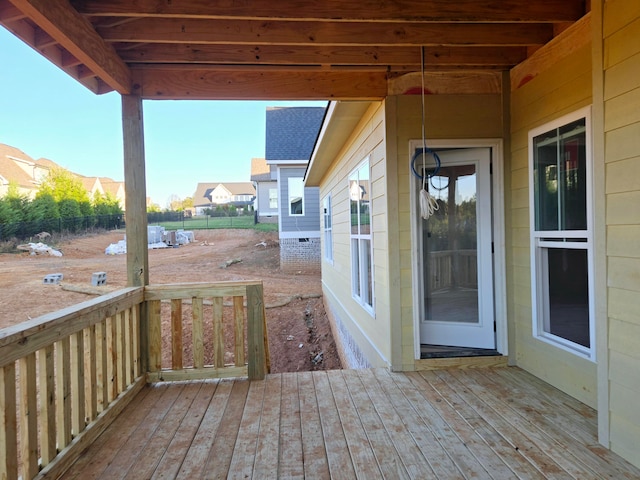 view of wooden terrace