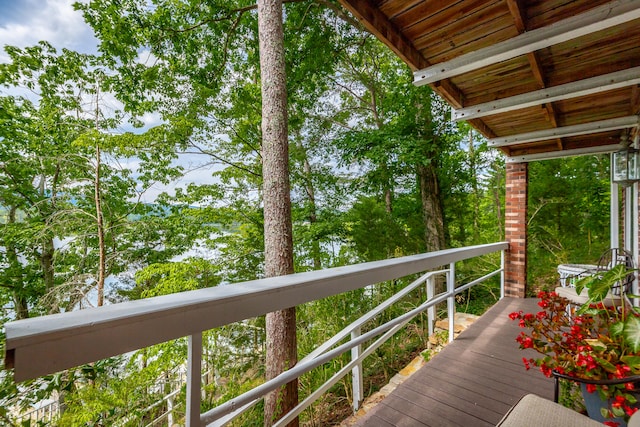 view of wooden deck