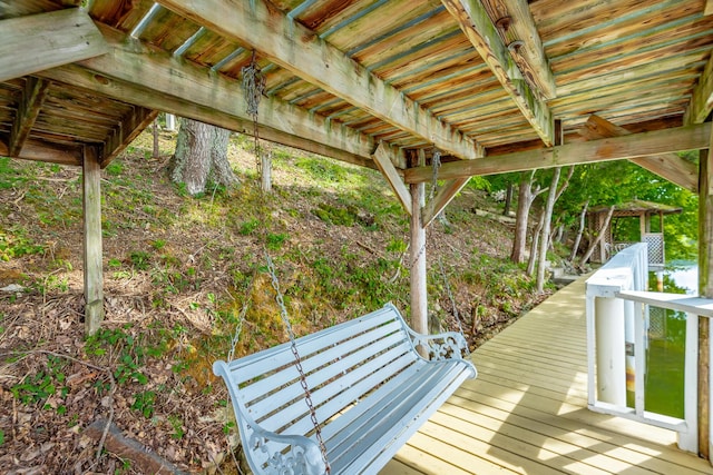 view of wooden deck