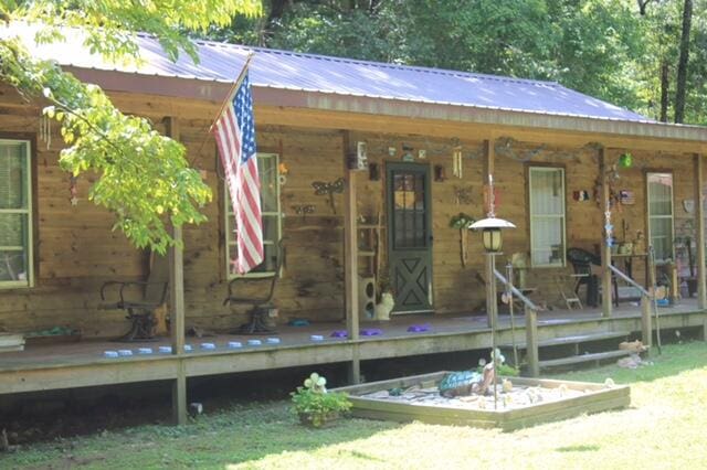 exterior space with a wooden deck