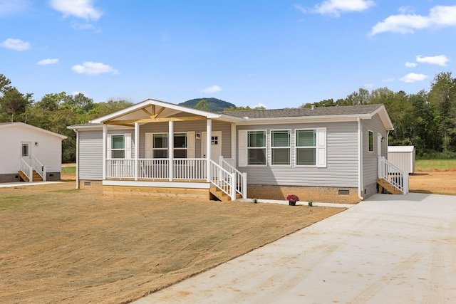 view of front of home with a porch