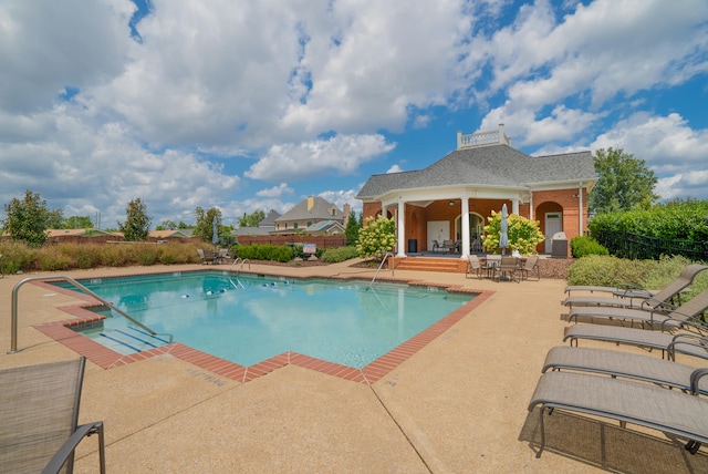 view of pool with a patio area