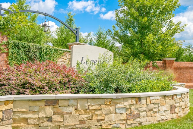 view of community sign