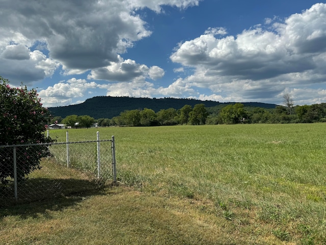 view of mountain feature featuring a rural view