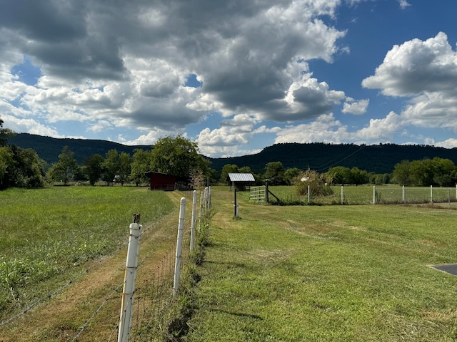 mountain view with a rural view