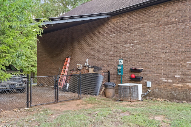 view of property exterior featuring central AC unit