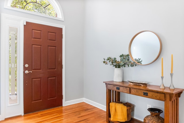 entryway featuring light wood-type flooring