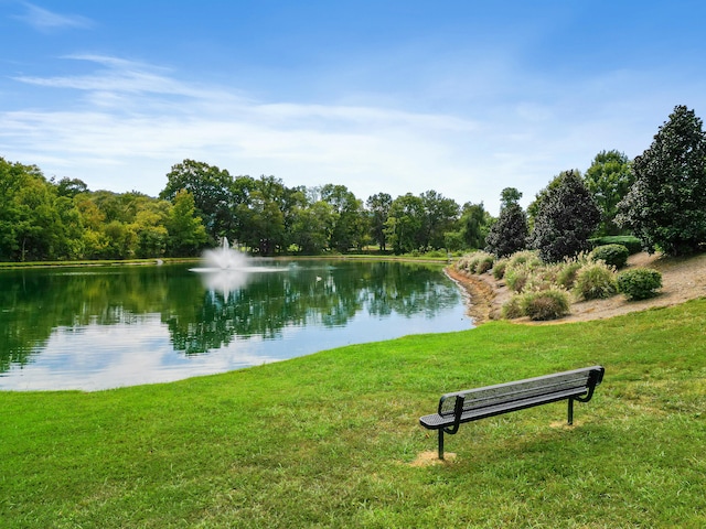 view of water feature