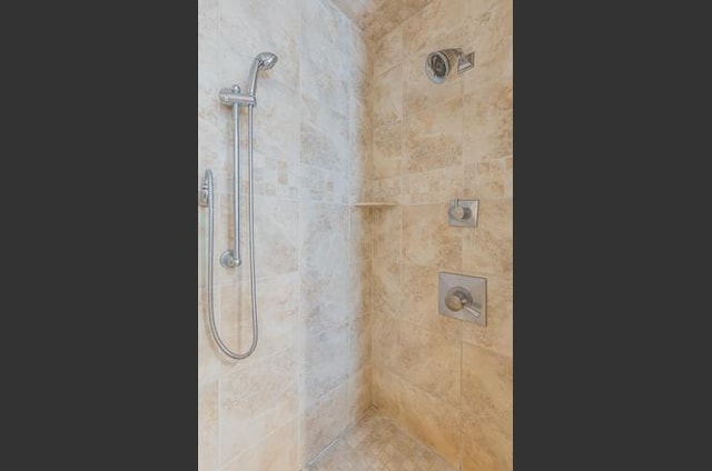 room details with a tile shower