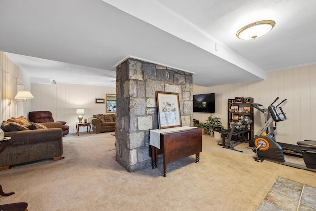 view of carpeted living room