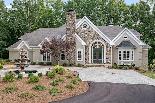 view of front of property featuring french doors