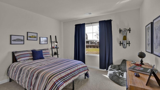 view of carpeted bedroom