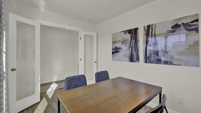 view of dining area