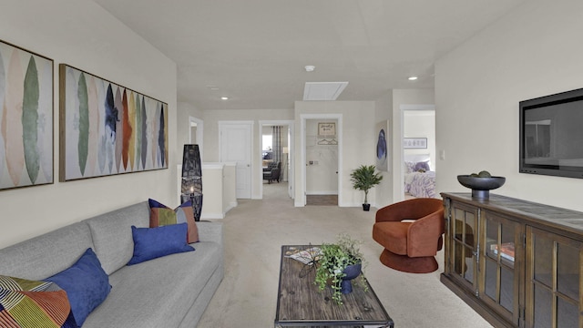 view of carpeted living room