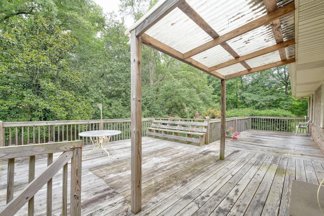 view of wooden deck