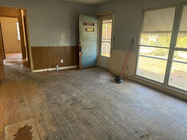 spare room featuring hardwood / wood-style floors