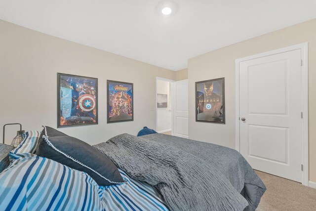 view of carpeted bedroom