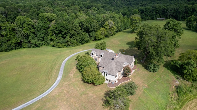 aerial view featuring a rural view