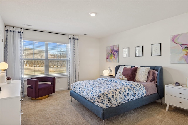 view of carpeted bedroom