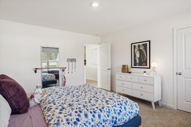 view of carpeted bedroom