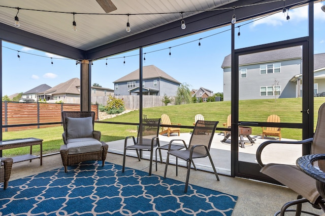 view of sunroom