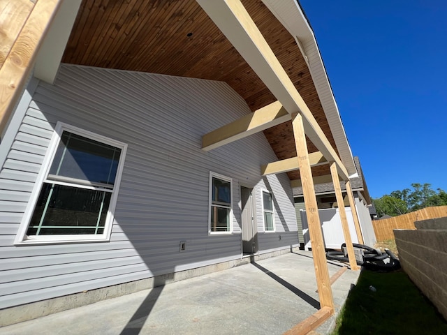 exterior space featuring a patio