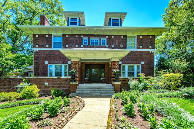 view of front of property with covered porch