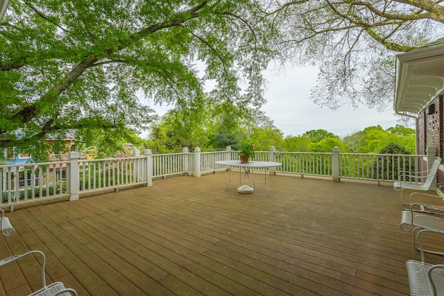 view of wooden deck