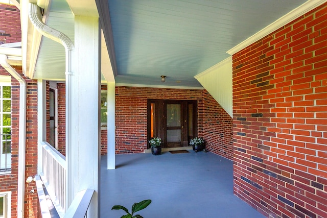 view of patio with a porch