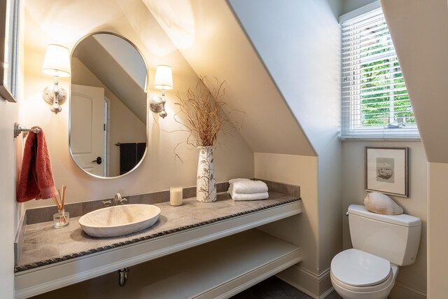 bathroom featuring toilet and vanity