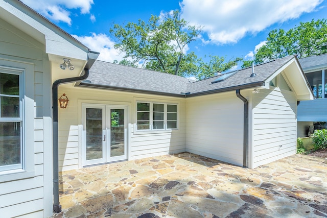 exterior space with french doors