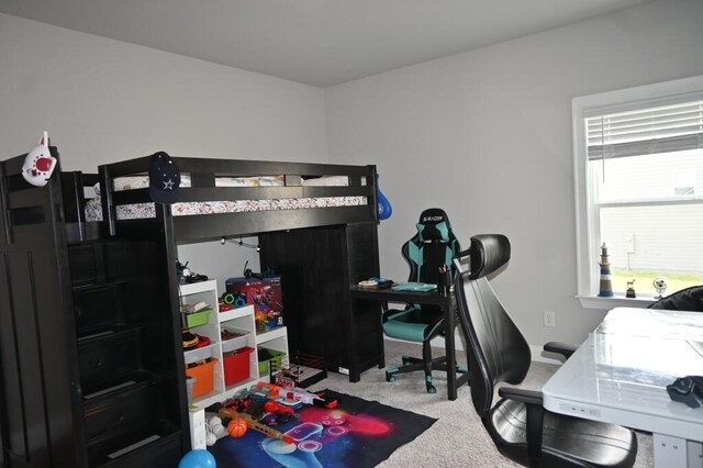 bedroom featuring carpet