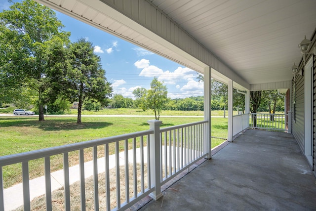 view of patio with a porch