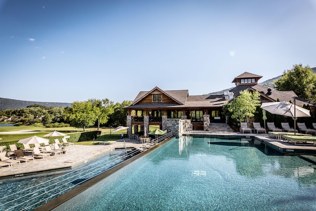 view of pool with a patio area