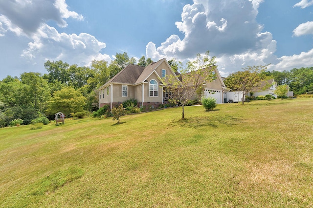 view of front of house with a front yard