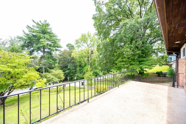 view of patio with a balcony