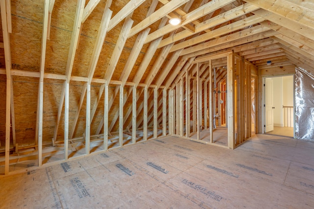 view of attic