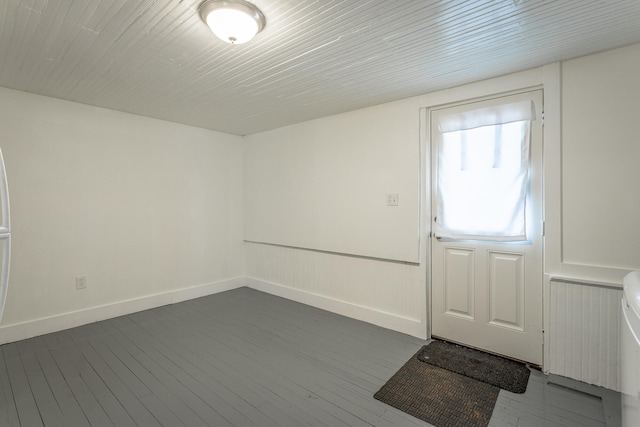 foyer entrance with hardwood / wood-style floors